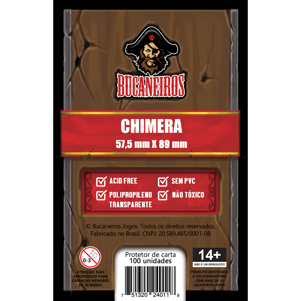 Sleeve Chimera (57,5x89mm) - Bucaneiros - 100 Unidades