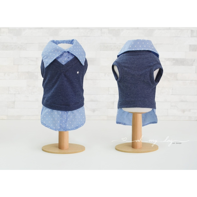 Camisa Estrelas Popy Azul Oh My Dog | Shopee Brasil