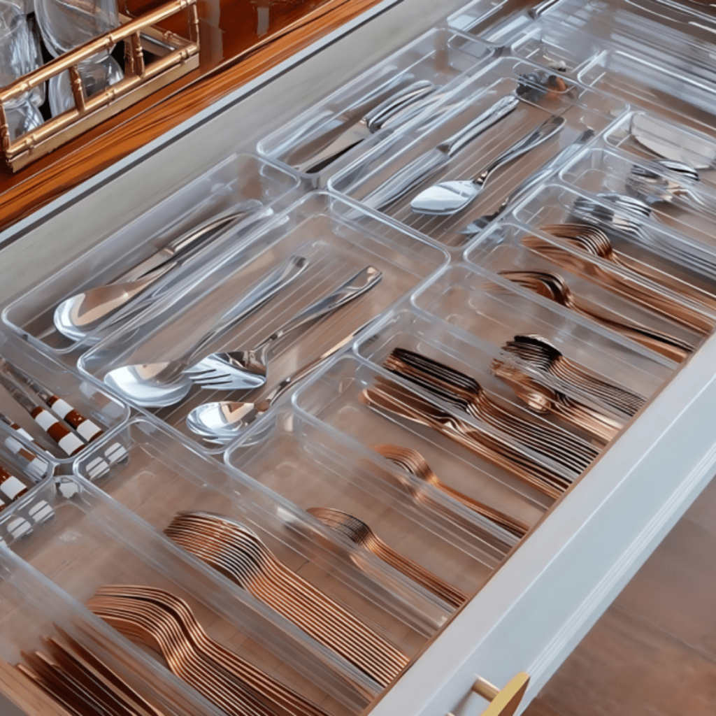 Organizador Acrílico Empilhável Cozinha Escritório - Escolha Seu Kit