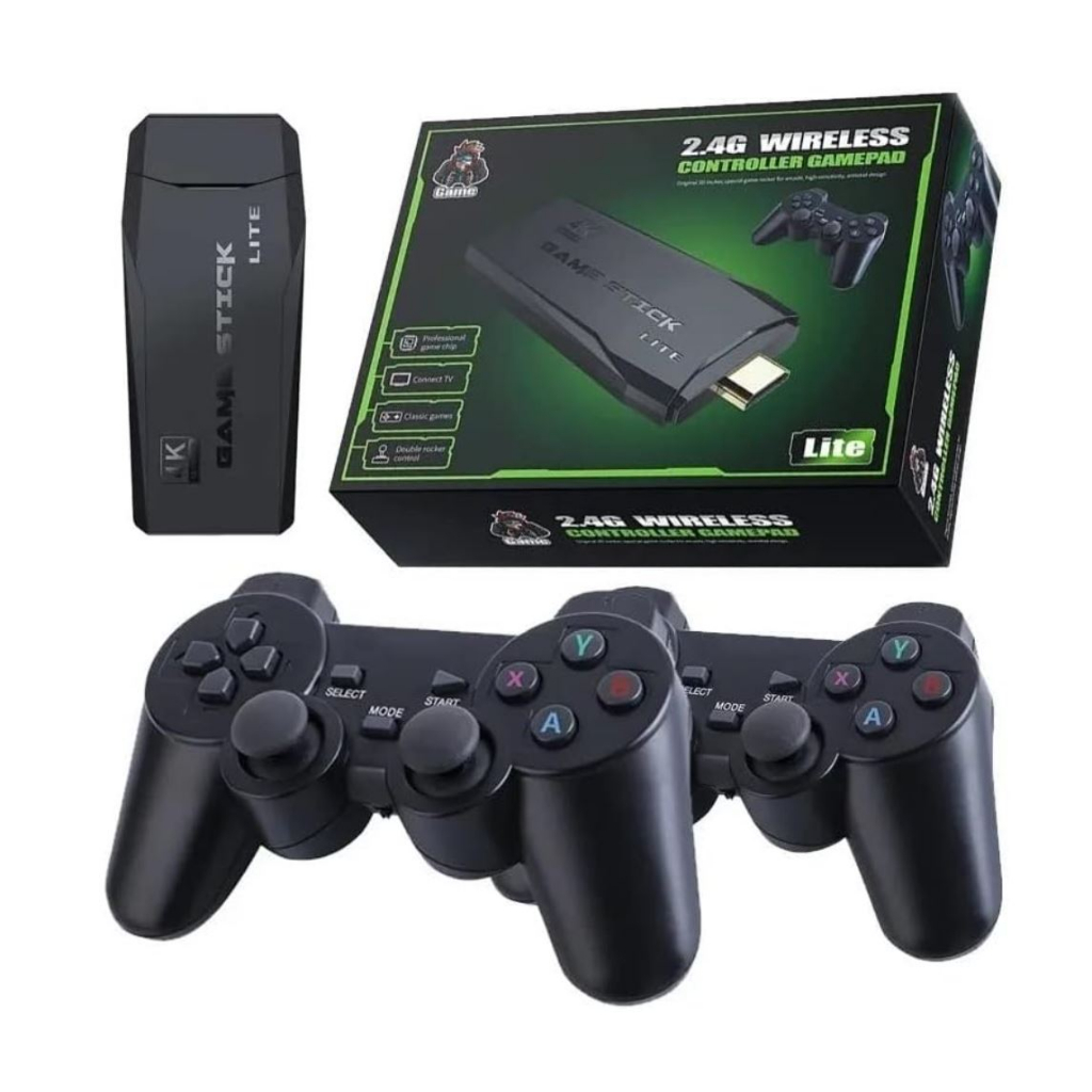 Videogame M8 2.4g, Controle Duplo sem Fio, 4k 10.000 Jogos, 64Mega, 32