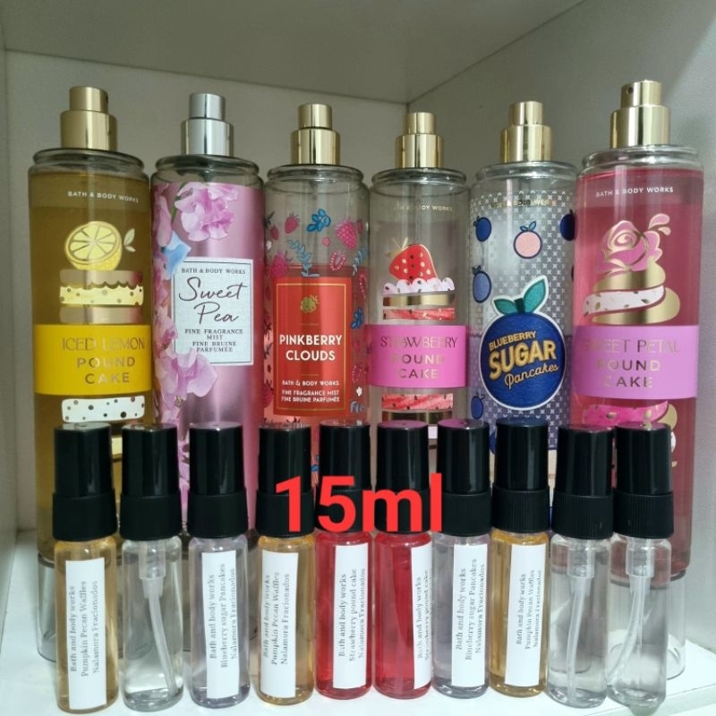 Bath and Body Works Original body splashs 15ml | Shopee Brasil