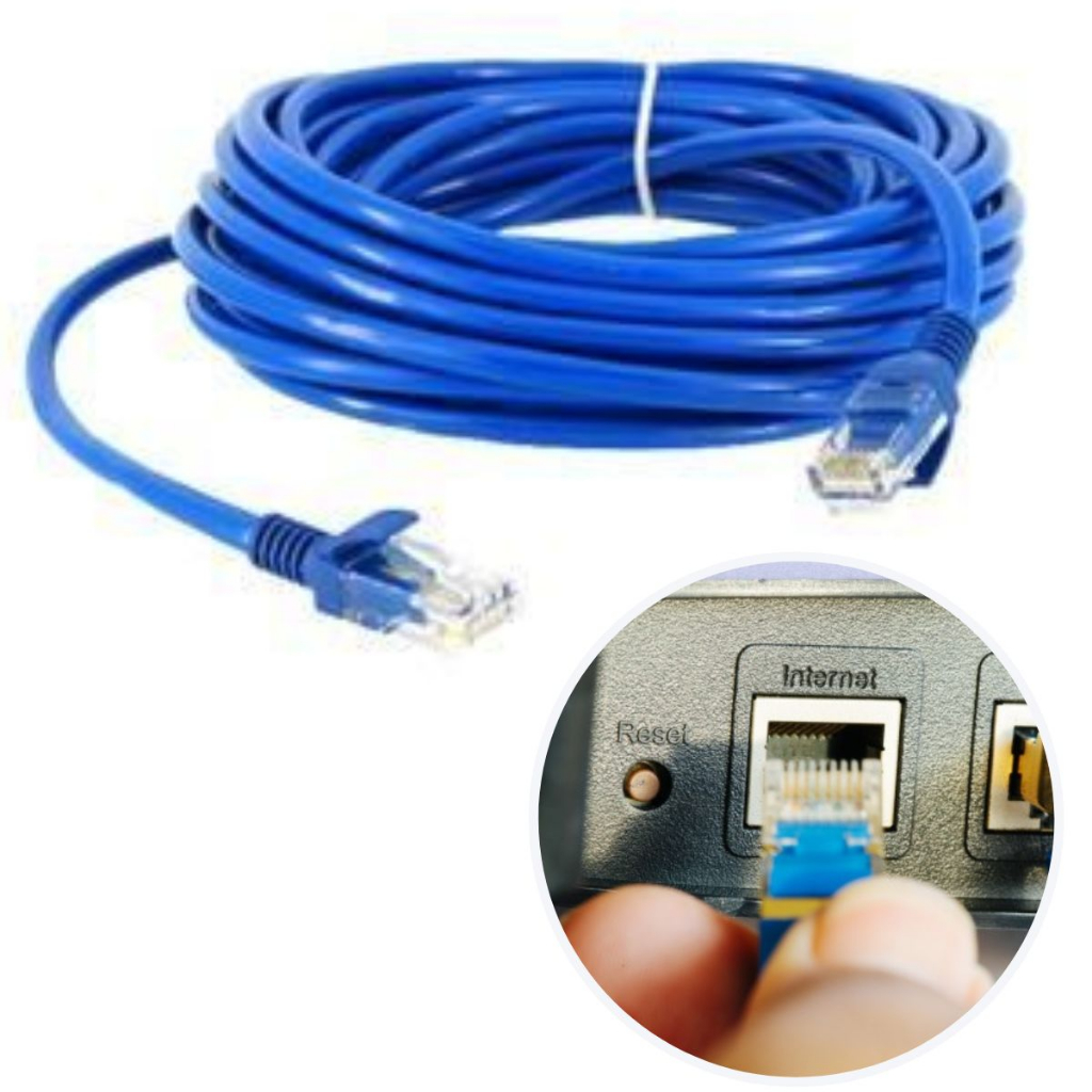 Cabo De Internet Rede Fio Lan 10 Metros Montado Pronto Uso Boa ...