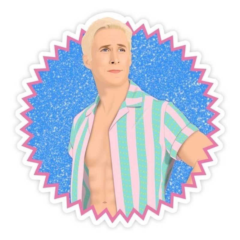 Adesivo Ken Ryan Gosling Barbie | Shopee Brasil