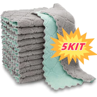5 Peças Pano De Prato Forte Absorção De Água Microfibras Casa Pano De Limpeza Promoção Super Absorvente Microfibra Para Toalha De