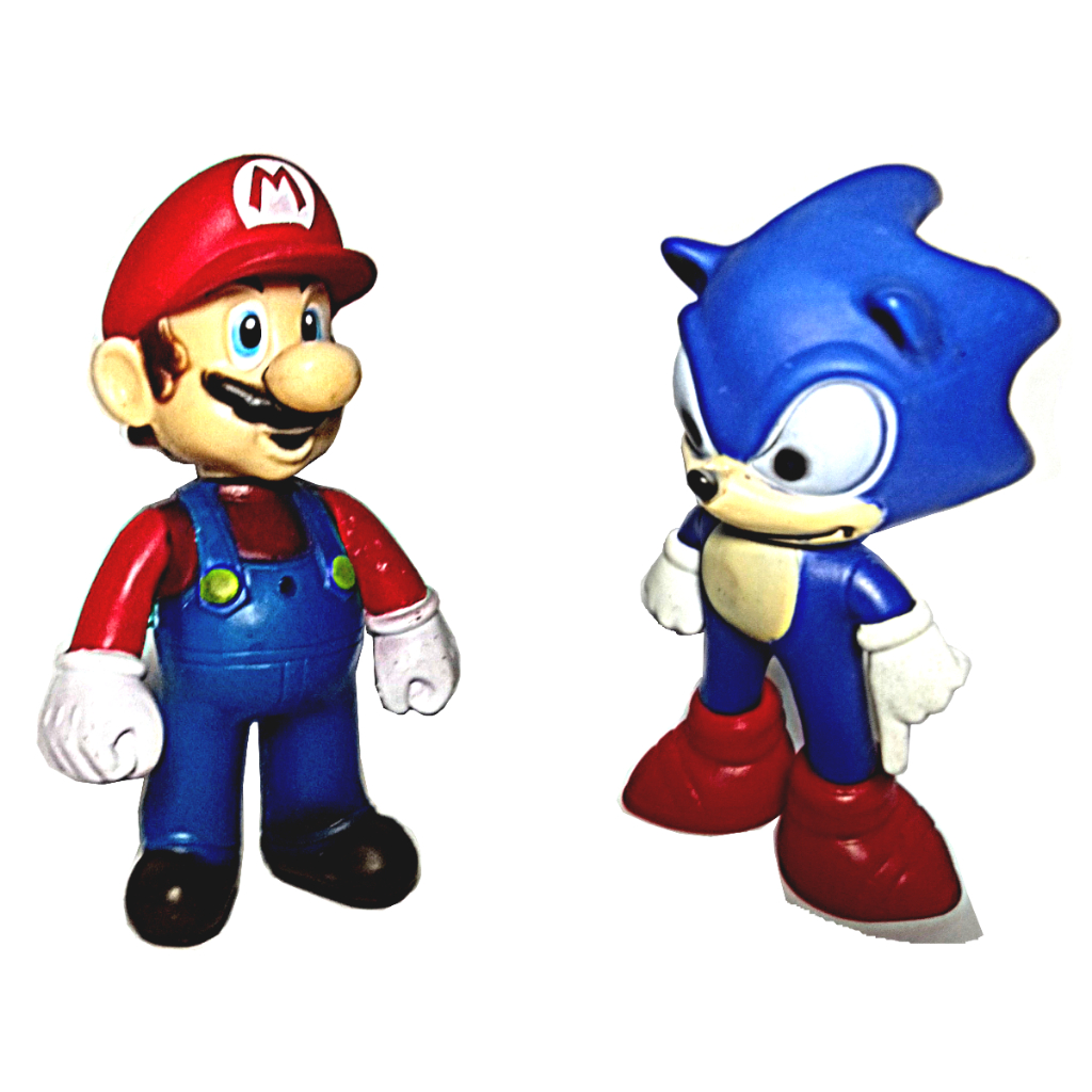 2 Bonecos Gamer Action Figure Sonic Vs Super Mario 15 Cm | Shopee Brasil