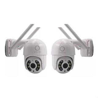 Kit 2 Câmera de segurança Wifi Dome Rotativa Visão Noturna 2 Antena A8 Prova D