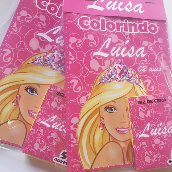 Desenhos de colorir-(3 giz de cera)Barbie