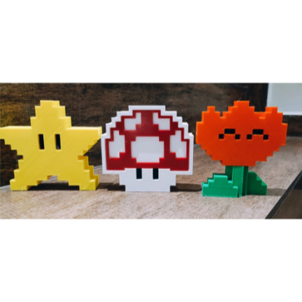 Kit C/ 3 Power Up Super Mario Presente Colecionáveis Gamers em Oferta na Shopee