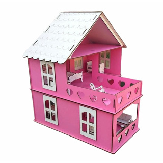 Casa Da Barbie Mdf Cru Casa De Boneca 1.30cm Brinquedo Grand