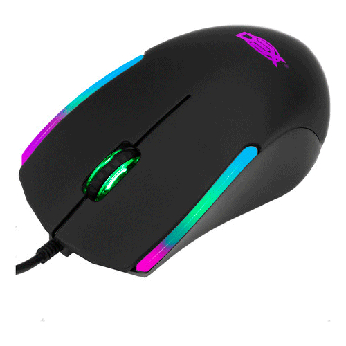Mouse Gamer Usb Com Fio Led Rgb Ltm-570 Dex Preto Cor Preto