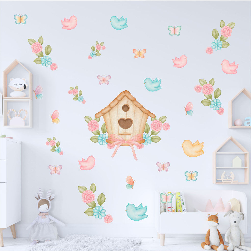 Adesivo de Parede Decorativo Infantil Jardim Encantado Quarto Bebê ...