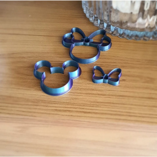 Kit Cortadores Mickey e Minnie Para Pasta Americana, Biscuit e Confeitaria