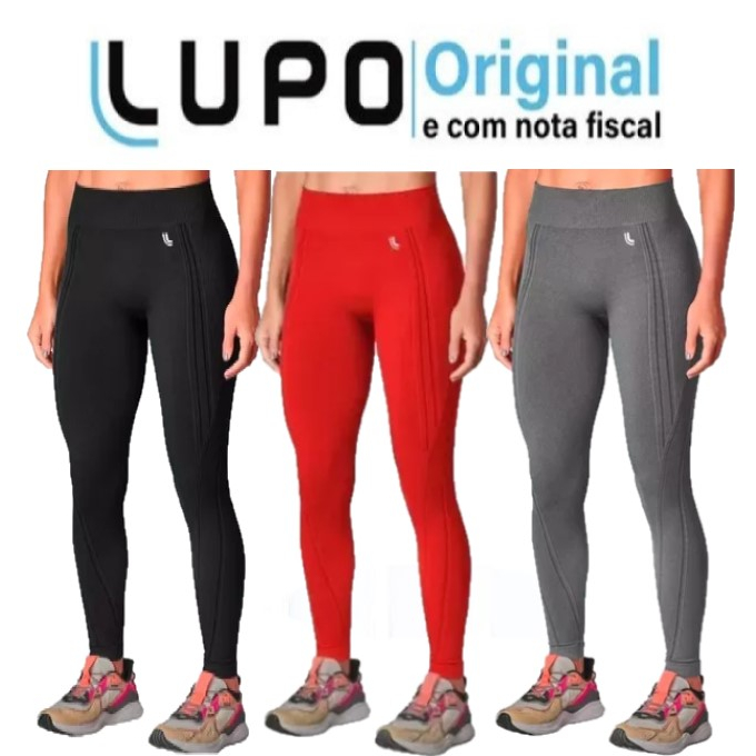 Calça Legging Lupo Max Sem Costura Sport Feminina Fitness Academia Levanta Bumbum Com Cintura Alta