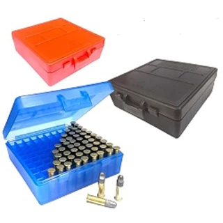 Estojo Case Para Armazenar 100 Munições - 380 / 9mm / 38 / 357 / .40 / 22LR - Escolher Cor