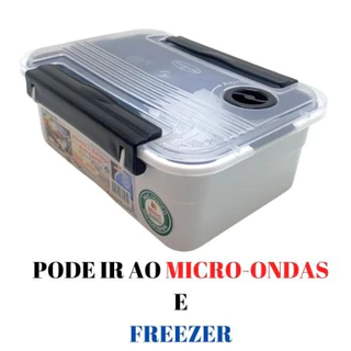 Marmita com Divisórias Para Microondas e Freezer com Travas Reforçado Nitron 800ML