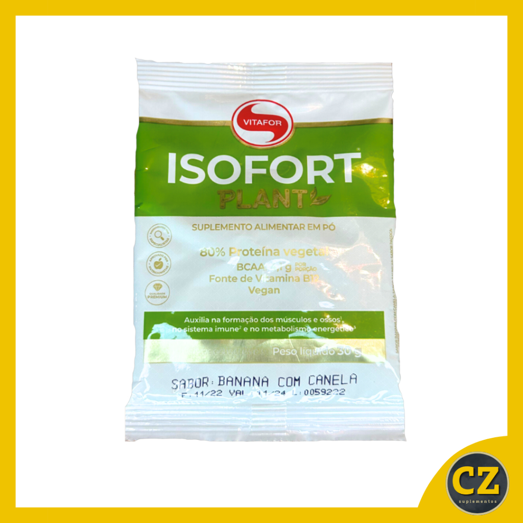 Sachê Isofort Plant Whey Vegano (30g) – Vitafor