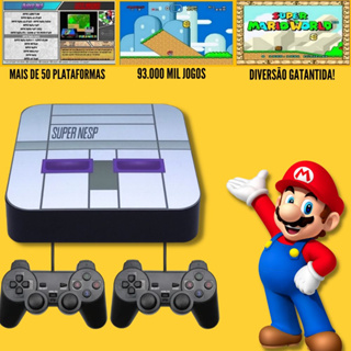 Video Game Retro Super Nintendo Com 93.000 Jogos + 2 Controles
