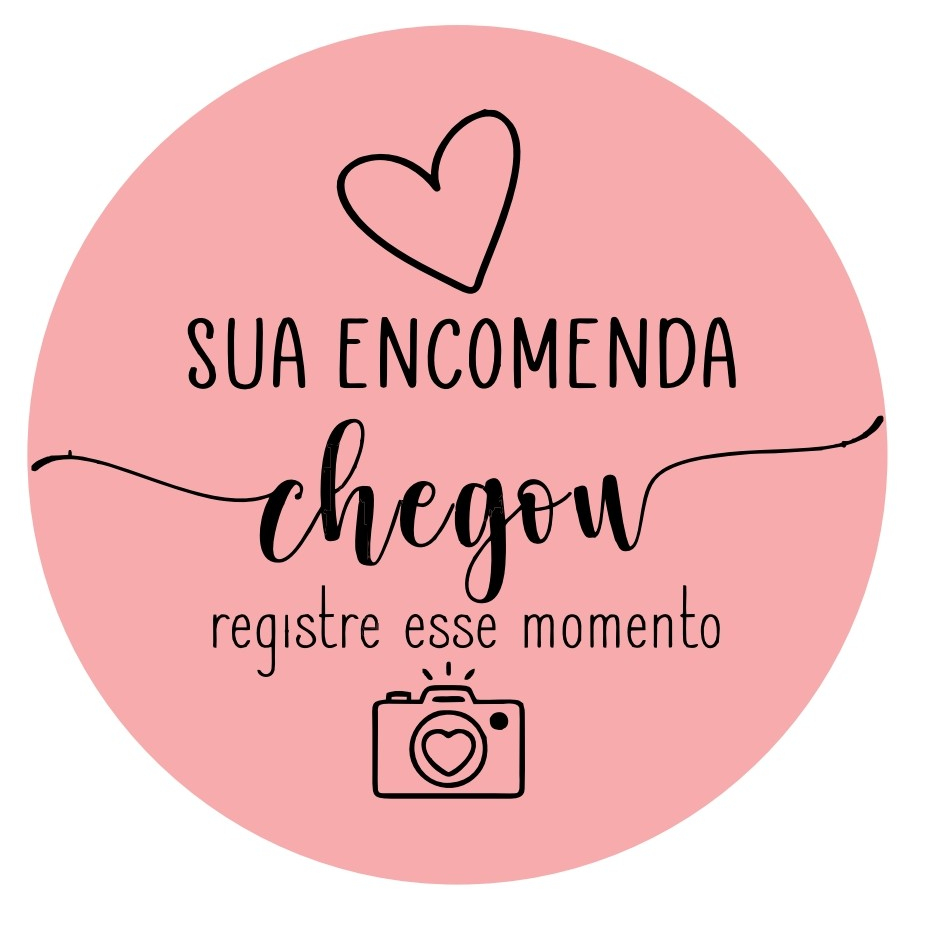500 Etiquetas Adesiva Sua Encomenda Chegou Rosa