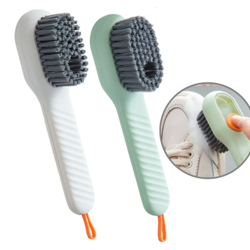 Escova Multiuso Com DIspenser Sabão Para Limpar Tenis Sapato Roupas ...