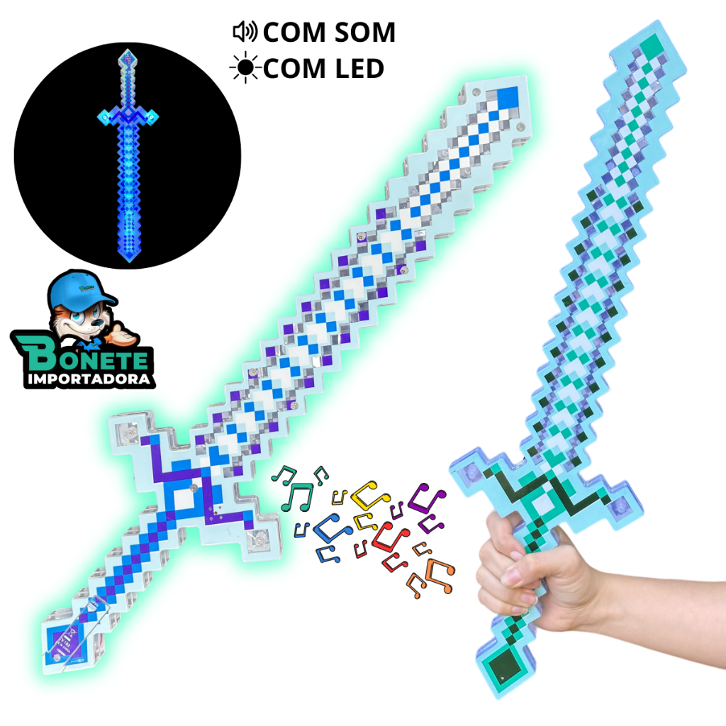 Kit Básico Minecraft (espada/picareta/machado)