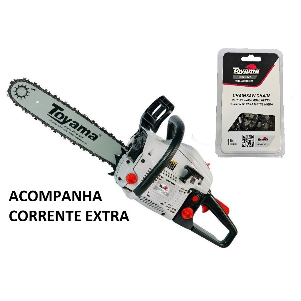 Motosserra Gasolina Toyama Tcs58h-18 54,4cc Corrente Extra