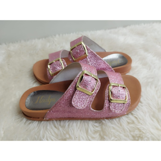 SandaliaBirken Papete com Brilho feminina adulto e infantil TN110-Gliter-SL-camel