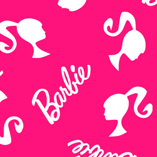 Tecido Microfibra - Barbie Logo - Fundo Pink