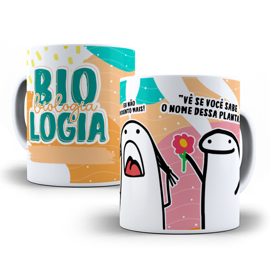Caneca Personalizada Flork Profissões Biologia Personalizada Com Nome