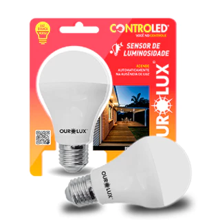 Lâmpada Controled Sensor Fotocelula 9w E27 Bivolt - Ourolux