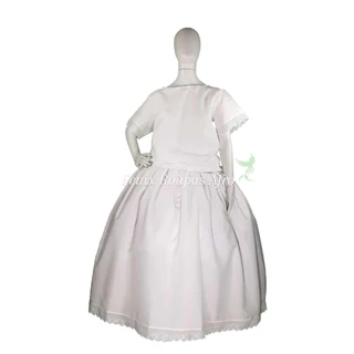 CONJUNTO FEMININO BRANCO OXFORD 2PÇS YAO UMBANDA CANDOMBLÉ