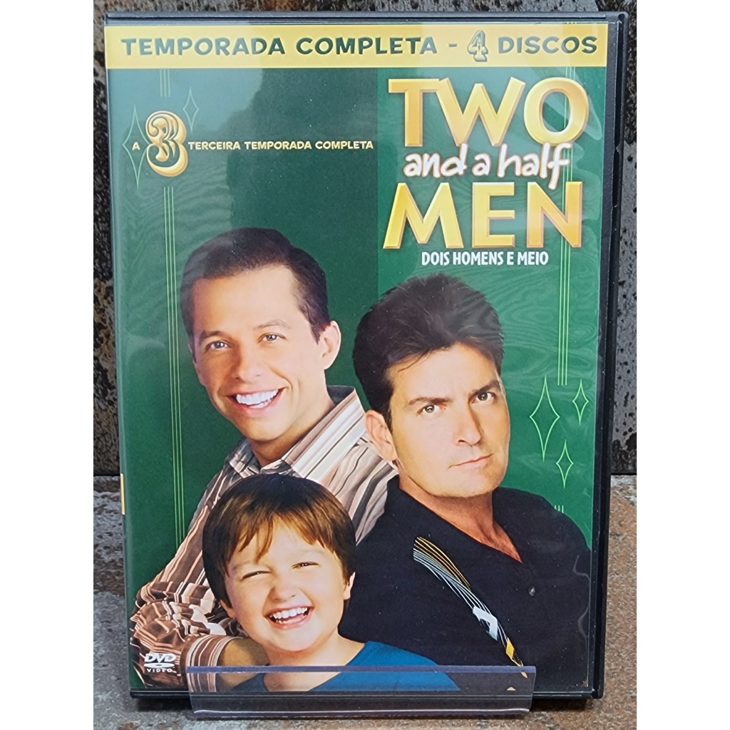 DVD Two and Half Men Dois Homens e Meio 3ª temporada 4 discos - dublado |  Shopee Brasil