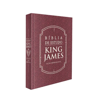 Bíblia Sagrada de Estudo KJA Atualizada | Vinho Novo | Letra Hipergigante | Capa Dura