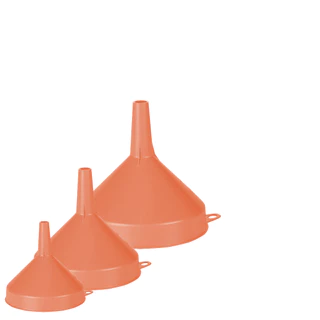 kit com 3 Funil de Plástico Grande Médio Pequeno PMG