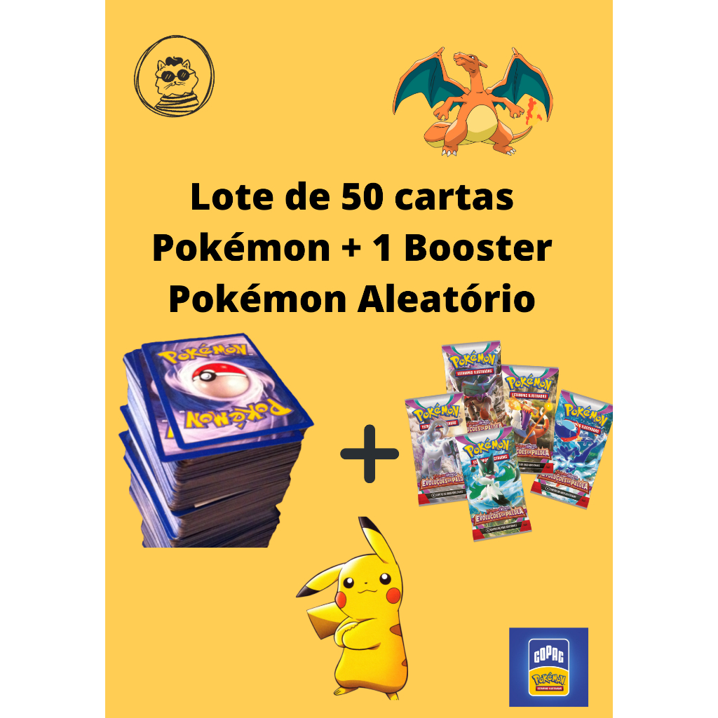 50 Cartinhas Pokémon Aleatória