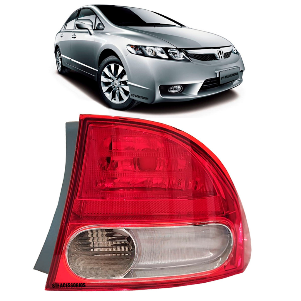 Lanterna Honda Civic 2007 2008 2009 2010 2011 Acrílico LD | Shopee Brasil