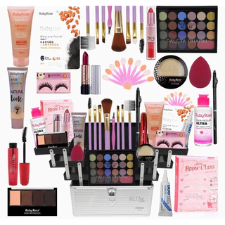 Kit de Maquiagem Essencial 7 itens Profissional