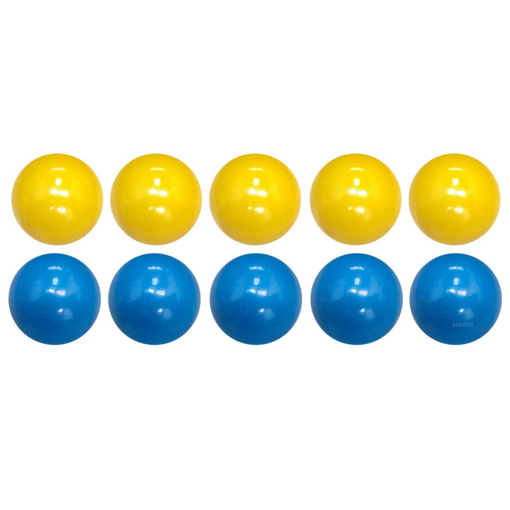 Lander - Ref: B54YB - Jogo De Bolas Mata Mata Amarelo Azul Lisa