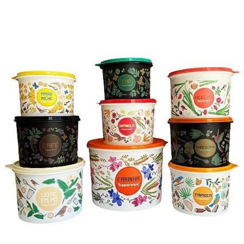 Caixas de Mantimentos Floral Tupperware | Shopee Brasil