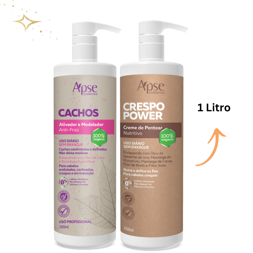 kit capilar curls ativado de cacho apse crespo power creme de pentear ...