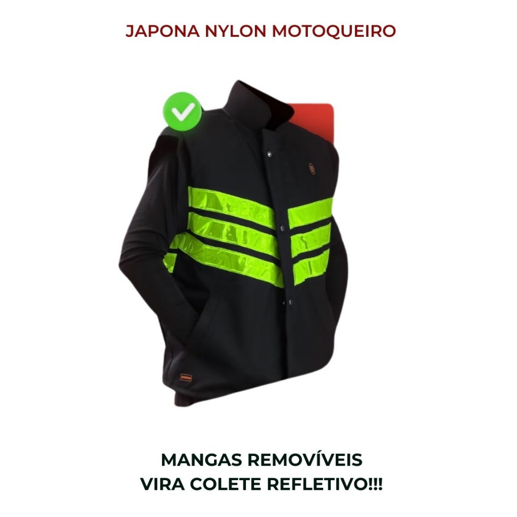 jaqueta motoqueiro forrada refletiva quente resistente à água motoboy