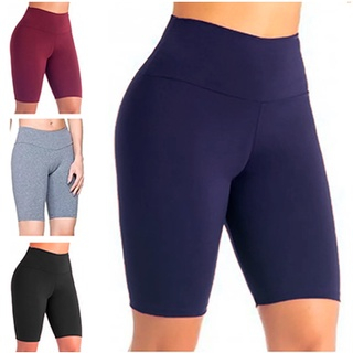 Bermuda Ciclista Suplex Feminino Shorts Fitness Liso Comprido