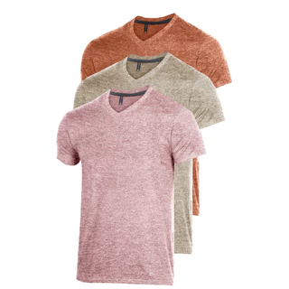 Kit 3 Camisas Camisetas Masculina Slim Fit Básica Com Gola V