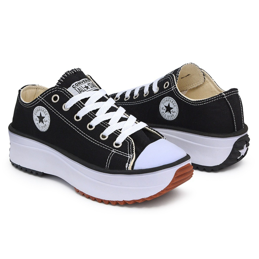 All Star Preto Cano Alto Plataforma, Tênis Feminino Converse Usado  87594439