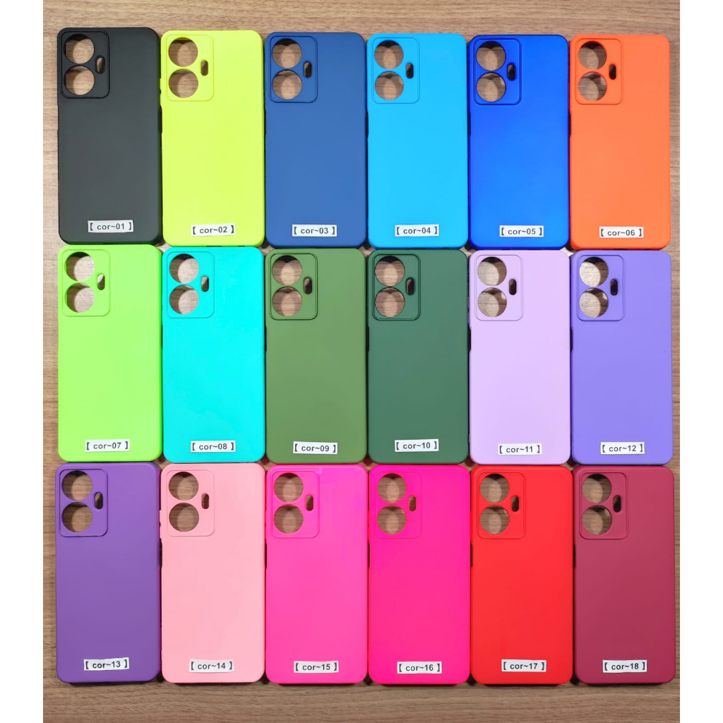 Capa Capinha Anti Impacto Para Celular Realme C Com Interior Aveludado De Silicone Cp