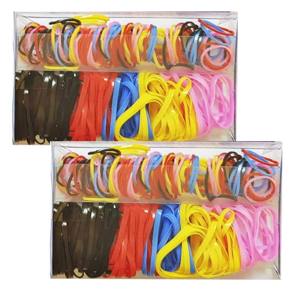 300 Elástico de Cabelo Liguinha Elástiquinho Grosso Infantil Adulto ...