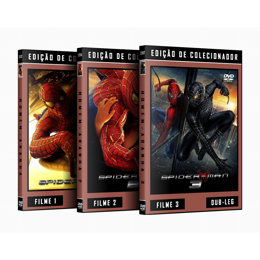 Homem-Aranha - Trilogia de Filmes em DVD | Shopee Brasil