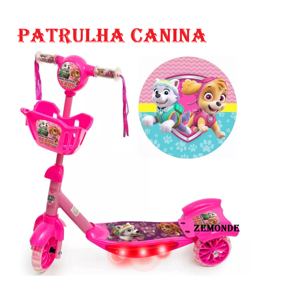 Patinete Rosa Belinda Menina Infantil 4 5 6 Anos em Promoção na Americanas