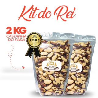 [KIT DO REI] - 2KG de Castanha do Pará INTEIRA PREMIUM [COM ATM] - Rei das Castanhas