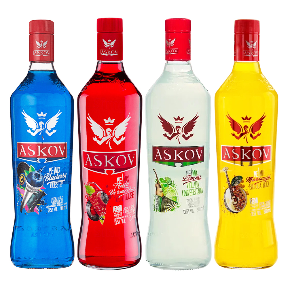 Vodka Askov 900ml - Escolha Seu Sabor | Shopee Brasil