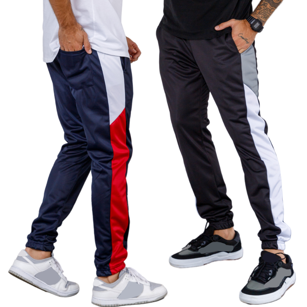 Kit 2 Calça Jogger Masculina Academia Treino Tecido Chimpa Skinny